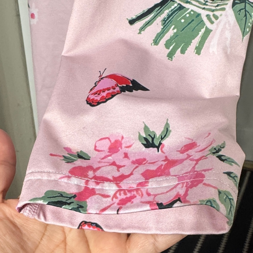 BOGNER X LoveShackFancy Lolei Ski Legging Pink Floral Butterfly GIRLS Sz 12/13Y - Picture 9 of 16